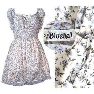BlueBell Dress‎ Milkmaid Meadow Floral Sheer Women's Medium Coquette Cottagecore